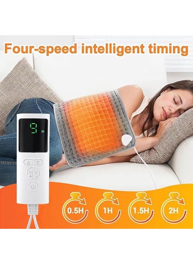 حزام تدفئة كهربائي ديجيتال لعلاج آلام الظهر والتقلصات - كمادة حرارية بـ 9 مستويات حرارة وتايمر - وسادة تدفئة كبيرة وناعمة قابلة للغسل للخصر والبطن - Image 2